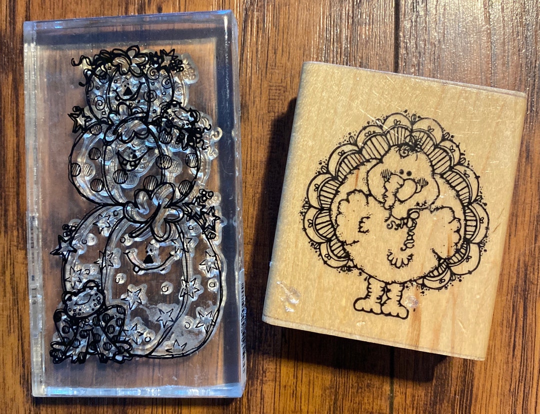 Two Fun Stamps Pumpkins & a Turkey New Etsy