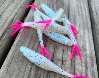 Custom Bass/Walleye Plastics - 4” Tracer Shad - Monkey Blush