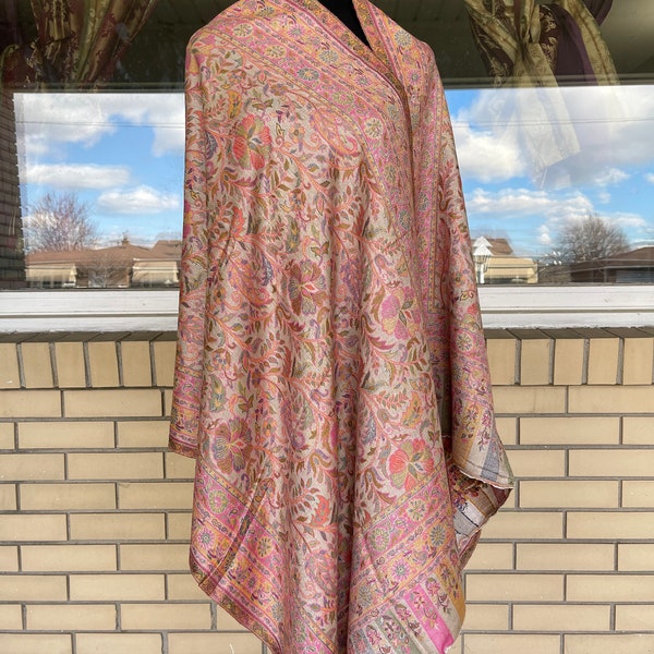 Kashmiri Pure Kani Silk shawl(Wrap)