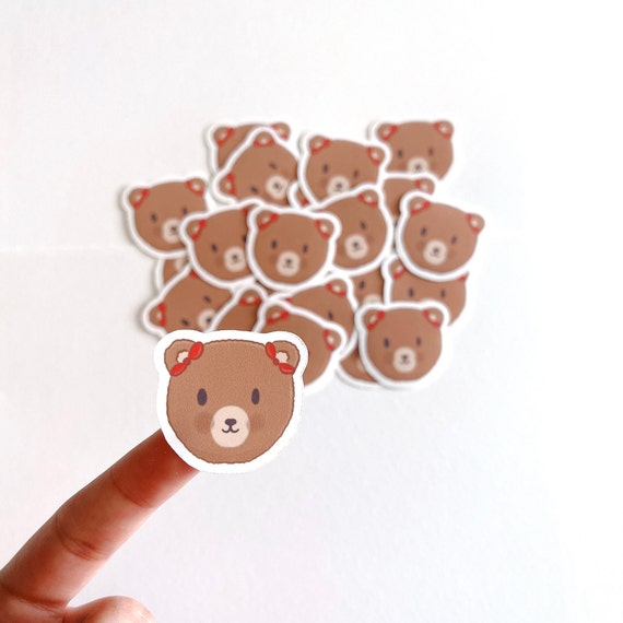 Bear Die Cut Vinyl Stickers pack of 10 Laptop Stickers Etsy