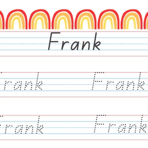 Tracing Name Worksheet