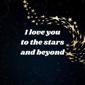 Je t’aime jusqu’aux étoiles et au-delà de la carte