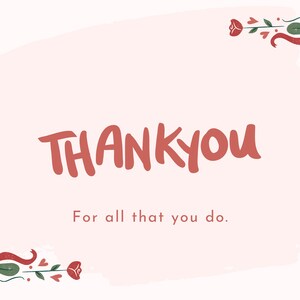 Merci pour tout ce que vous faites carte