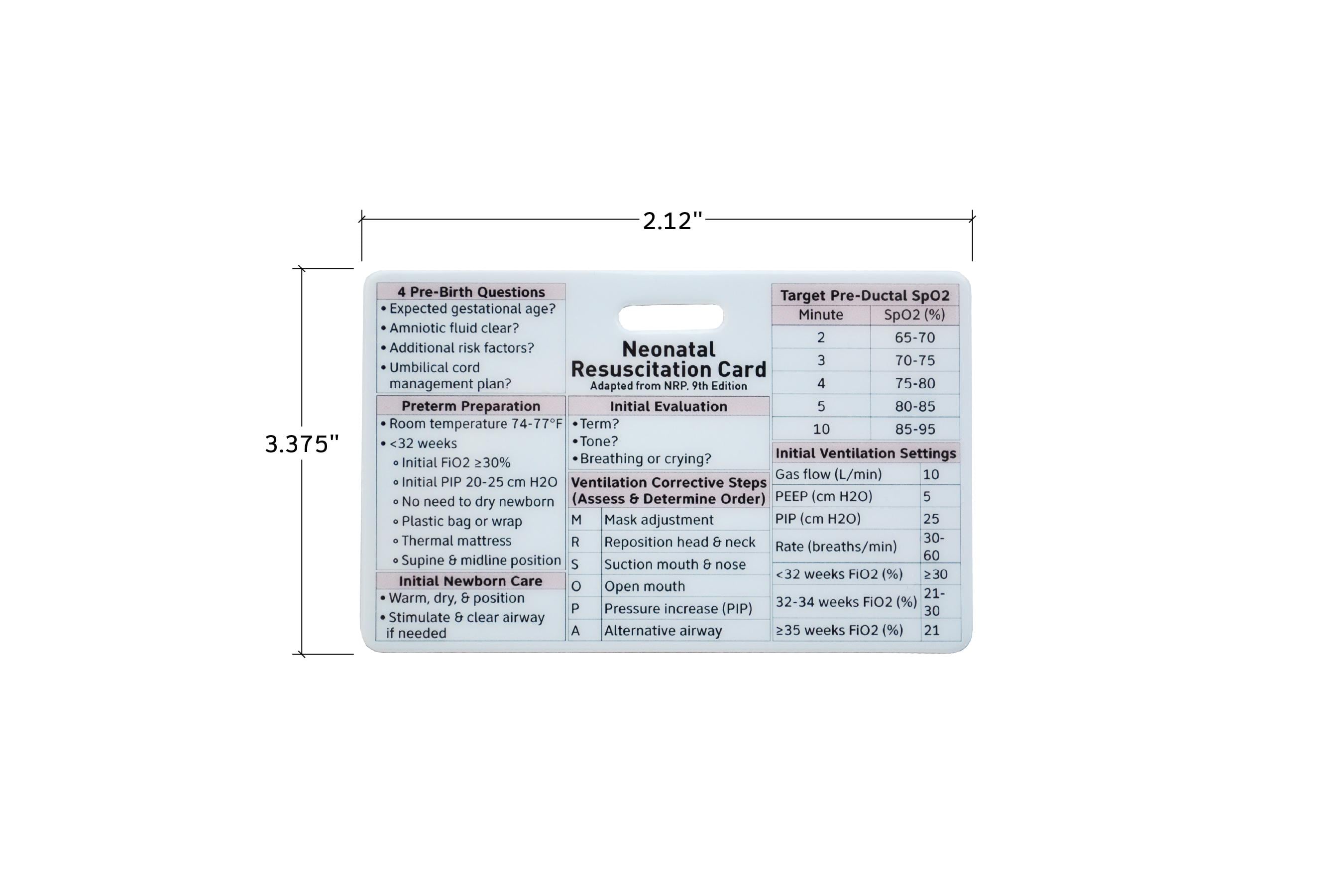 Nrp Code Cart Card.pdf 9th Edition NRP - Neonatal Resuscitation Card - RN - Nicu Nurse - NNP ...