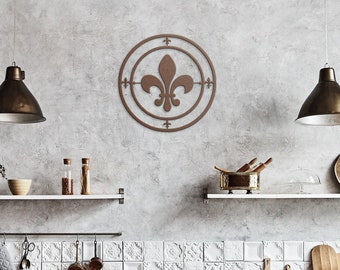 Fleur de lis s metal signs, Fleur de lis wall decor, Fleur de lis wall art, Interior & exterior Fleur de lis metal wall decor