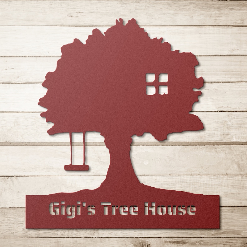 Custom Treehouse Sign, Vintage Style Tree House Wall Art, Tree House