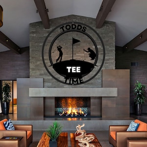 19th Hole Metal Sign-Golf Gifts for Men-Personalized monogram ,Golf Sign-Golf Mancave Sign-Golfer Gifts-Boyfriend Gift-Husband Gift-Dad Gift