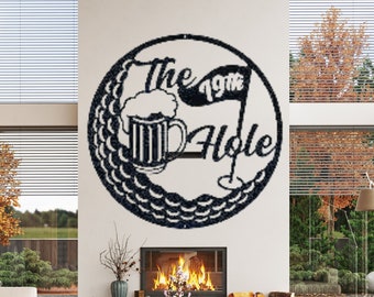 19th hole Golf Club house metal art,golf metal wall decor, golf metal art, golf metal decor, golf art, golf club house wall decor, 19th hole