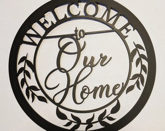 Welcome Metal Sign | Welcome Sign | Cursive Metal Sign | Home Decor | welcome Sign Metal | Welcome Word Art | Metal Word Art | Welcome art