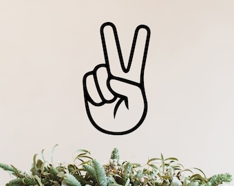 Metal Peace Sign-Metal Wall Decor with Peace Sign- Peace Sign Metal Wall Hanging- Metal Sign for Your Wall- Peace Sign - Wall Peace Sign