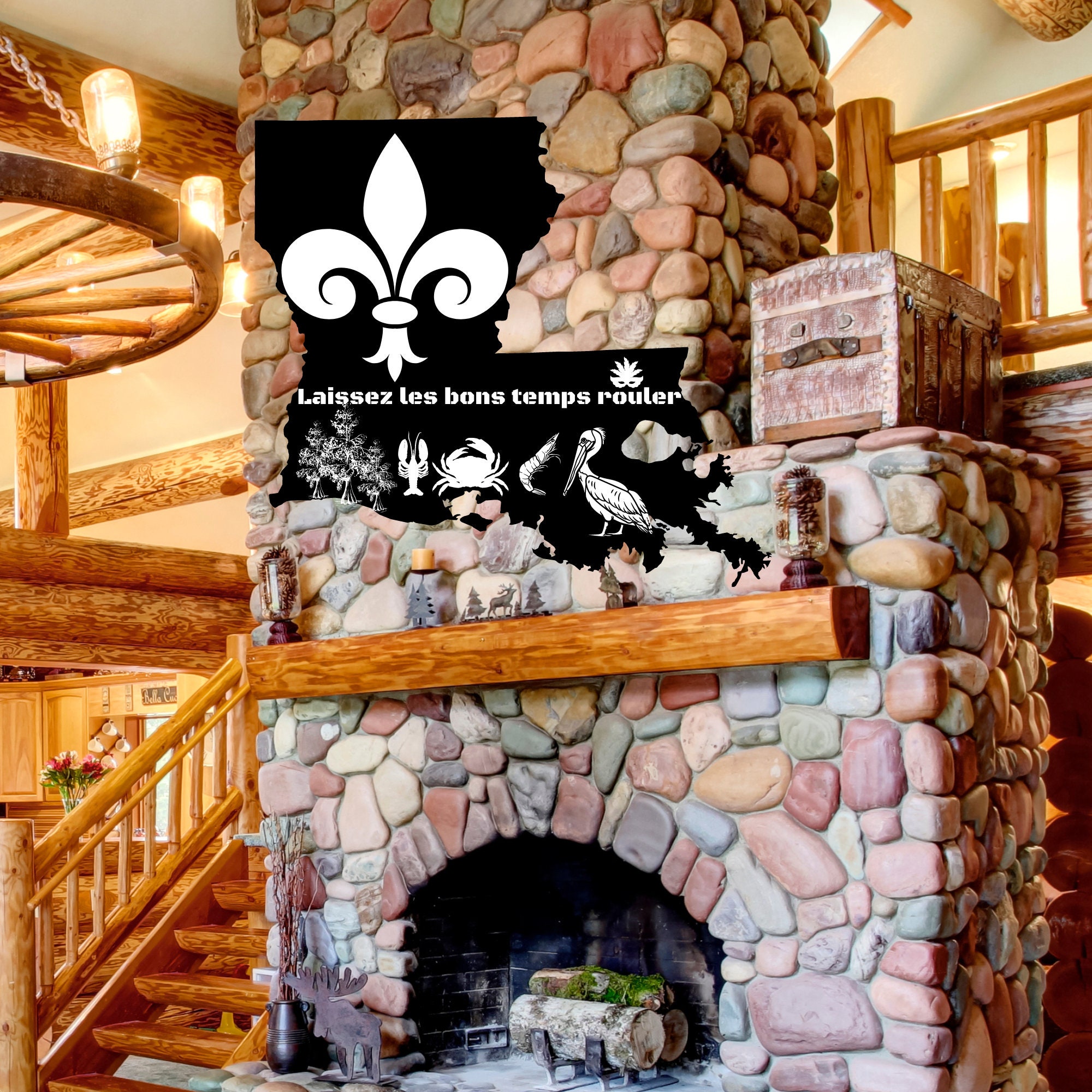 Louisiana Culture Monogram Metal Wall Decor, Louisiana, Metal Sign