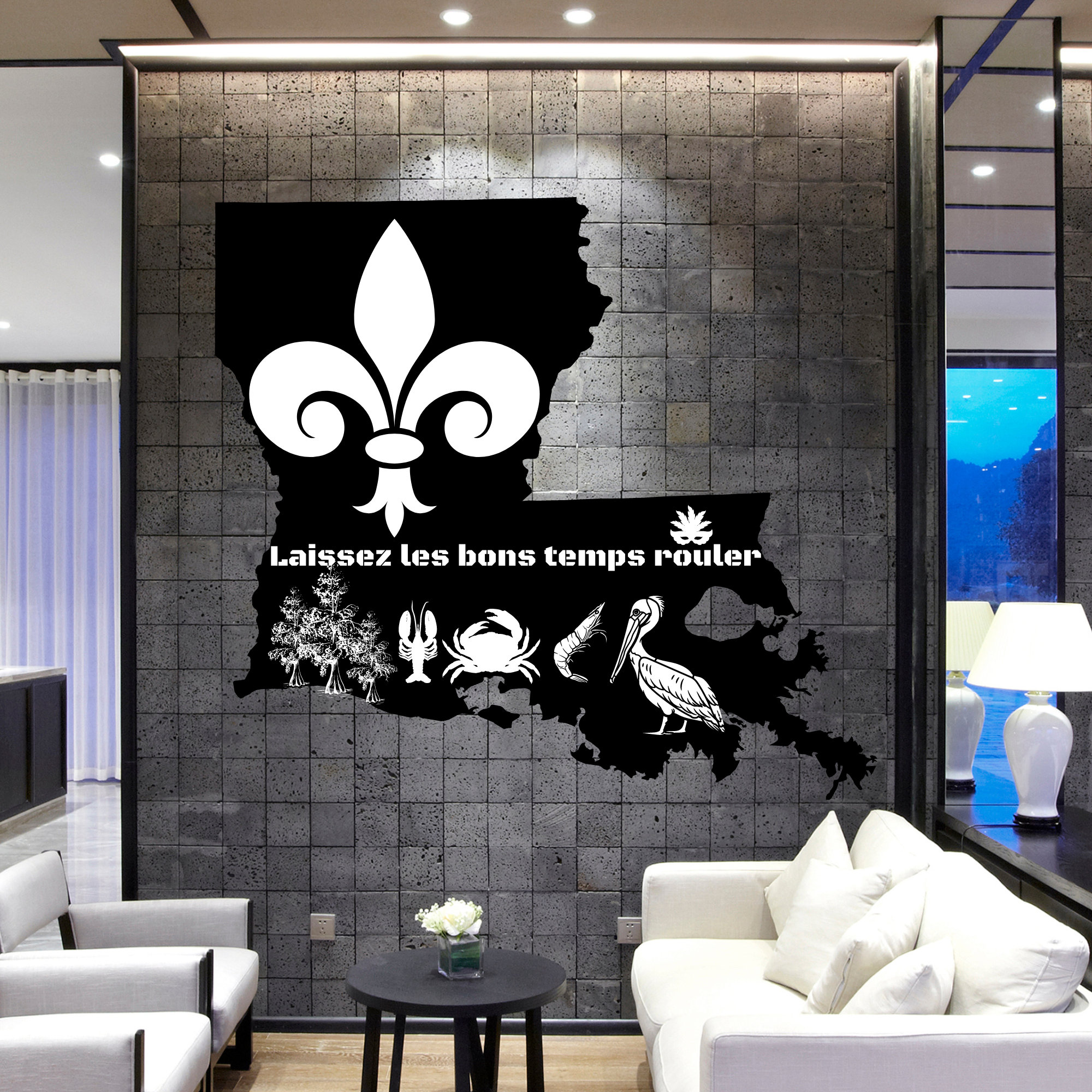 Louisiana Culture Monogram Metal Wall Decor, Louisiana, Metal Sign