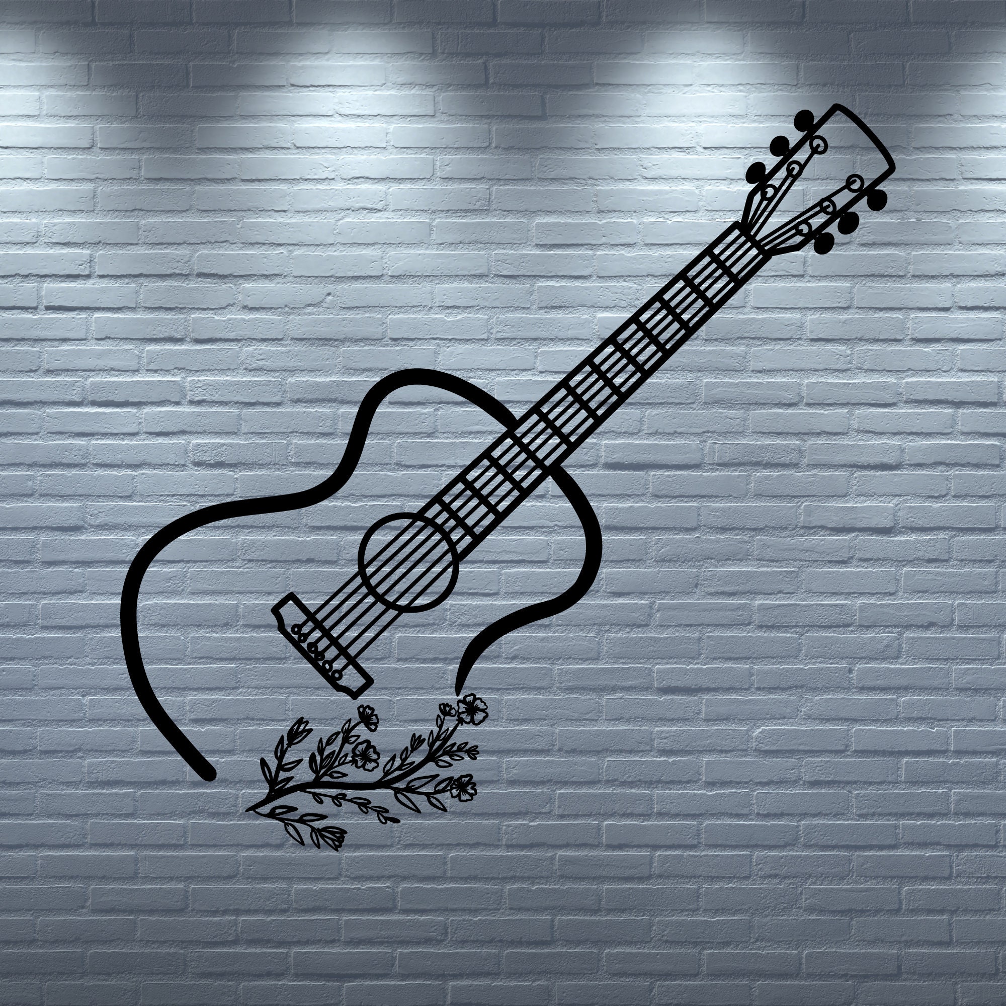Metal Guitar Art Guitar Wall Art Musician Art Gift for Etsy