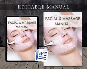 Ultimate Facial & Massage Editable MS Word Manual Course Training User Guide Instructional Tutorial Beauty Facial eBook Skin Analysis Bible