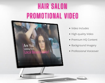 Promotional Video for your Hair and Beauty Salon for marketing your business.  Social Media Explainer Video Flyer Ad.  Instant Download