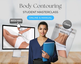 Accredited Body Contouring Course Canva Online Video Training Manual Sculpting Vacuum Therapy RF Radiofrequency Ultrasound Fat Cavitation