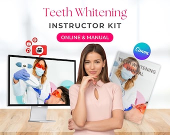 Accredited Teeth Whitening Instructors Masterclass Kit Training Manual Course Editable Online Canva Intake Forms Tooth Bleaching Educator