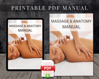 Massage Printable PDF Course Training Manual User Guide Massage & Anatomy Tutorial Beauty Facial eBook Massage Treatment