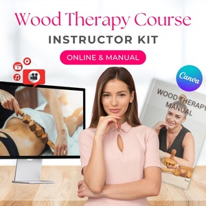 Accredited Wood Therapy Instructors Masterclass Maderoterapia Training Manual Lymphatic Drainage Educator Canva Editable Teach Trainers Form