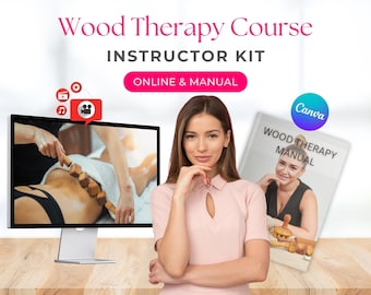 Accredited Wood Therapy Instructors Masterclass Maderoterapia Training Manual Lymphatic Drainage Educator Canva Editable Teach Trainers Form