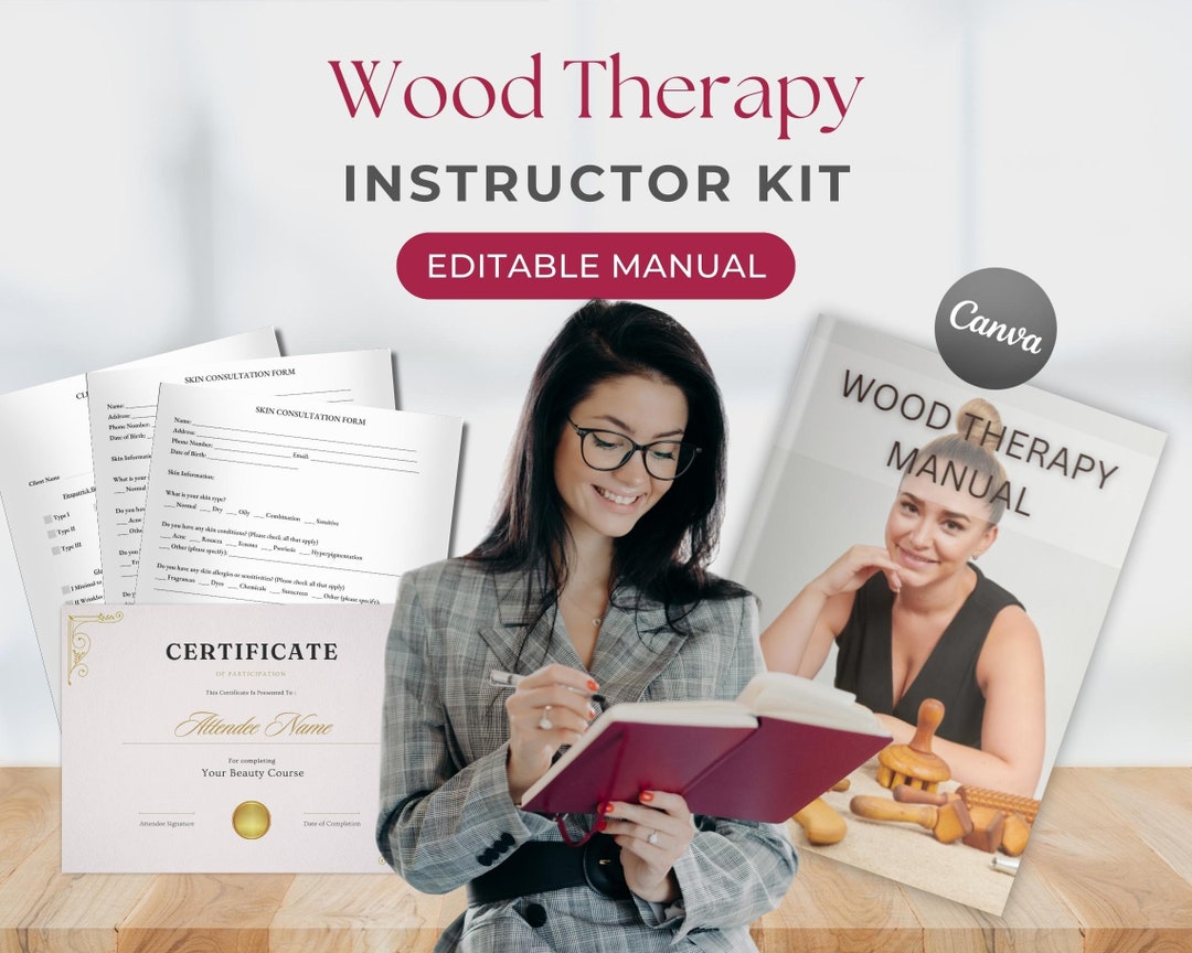 Wood Therapy Instructors Printable Training Manual Body Contour User Guide Educator Canva