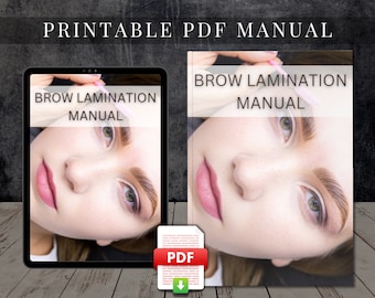 Brow Lamination Printable PDF Brow Course Training Brow Lamination Manual Eyebrow Lamination Tutorial Beauty Facial eBook
