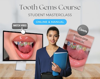 Accredited Tooth Gem Masterclass Training course Manual Teeth Jewels Guide Educator Canva Editable Video Teach Trainers School Forms PDF