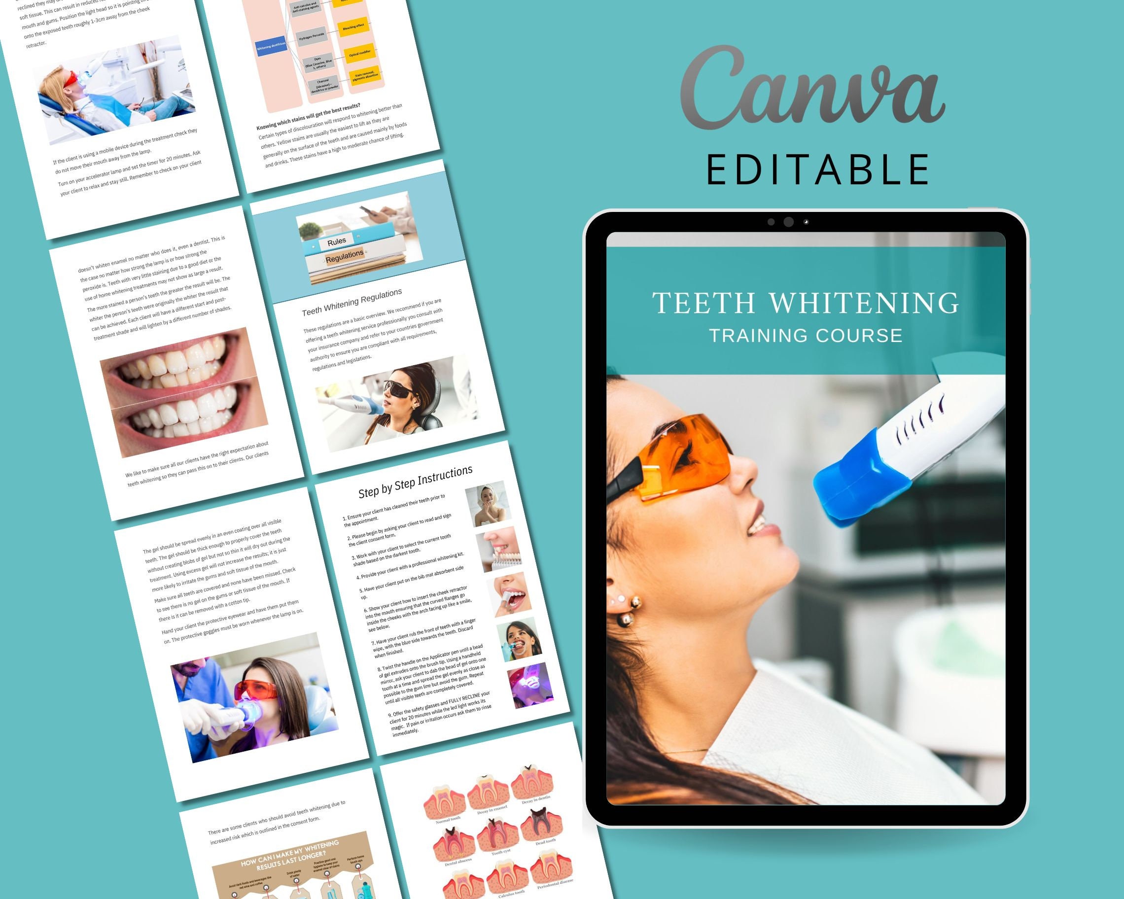 Teeth Whitening Instructors Printable Training Manual Course Etsy
