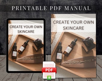 Create your own skincare brand at home Printable PDF Course Training Manual User Guide Class Learn to Tutorial Beauty Facial eBook