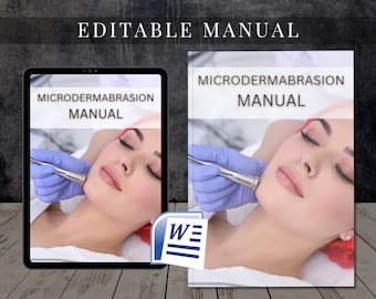 Microdermabrasion Editable MS Word Manual Course Micro Training Manual Beauty Class Microdermabrasion Tutorial Beauty Facial Treatment eBook