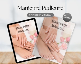 Manicure Pedicure Canva Editable Course Training Manual Guide Learn Ebook Mani Pedi Tutorial Download PDF