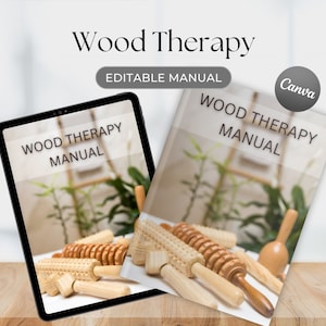 Wood Therapy Editable Canva Maderoterapia Training Manual Lymphatic System Drainage Massage Educator Canva Editable online Forms Certificate