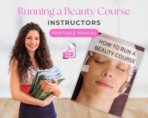 How to Run a Beauty Course Creator Become an Instructor Printable Course PDF Training Manual Beauty Educator Guide Ebook Beauty School