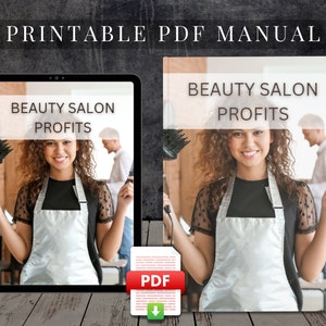 Beauty Salon Profits Printable PDF Course Training Manual Tutorial Beauty Facial eBook How to own and operate a successful beauty business