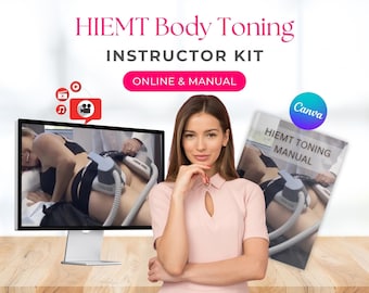 Accredited HIEMT Body Toning Instructors Masterclass Online Video Training & Canva Editable Course Tutorial High intensity electromagnetic