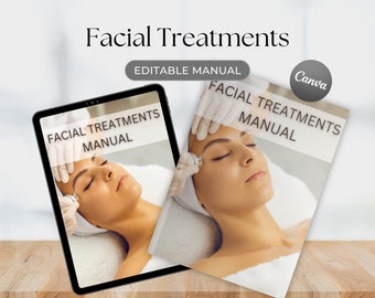 Understanding Facial Treatments Canva Editable Course Training Manual User Guide Class Learn to Tutorial Electric Facials How To