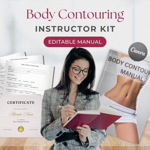 Body Contouring Instructors Printable Editable Training Manual Course Sculpting RF Ultrasonic Fat Cavitation Lipo Laser Vacuum therapy