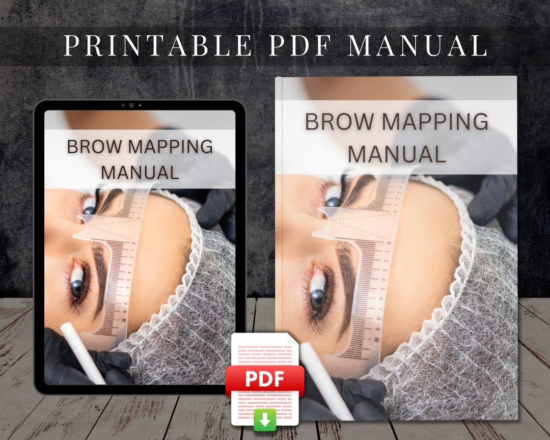 Eyebrow Mapping Manual Printable Eyebrow Training PDF Course User Guide ...