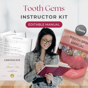 Tooth Gem Instructors Printable Training course Manual Teeth Jewels Guide Educator Canva Editable Teach Trainers School Forms PDF Educator