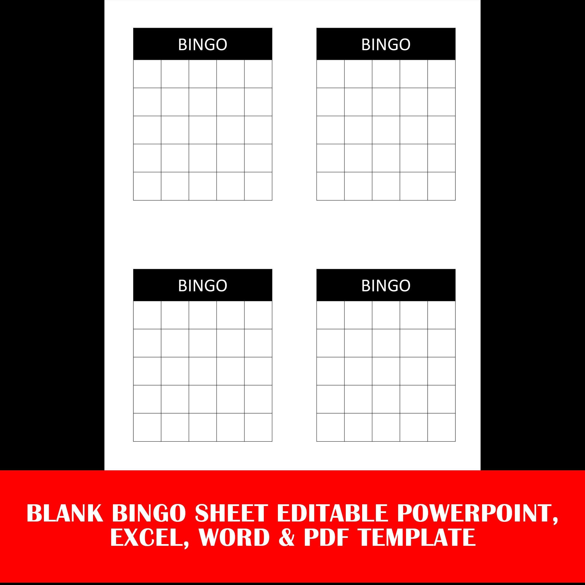 KDP Interior Blank Bingo Sheet KDP Templates - Etsy