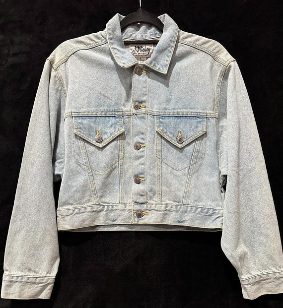 Vintage cropped Cowboy Mickey Denim Jacket - image 2