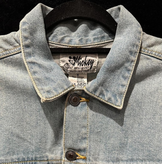 Vintage cropped Cowboy Mickey Denim Jacket - image 3