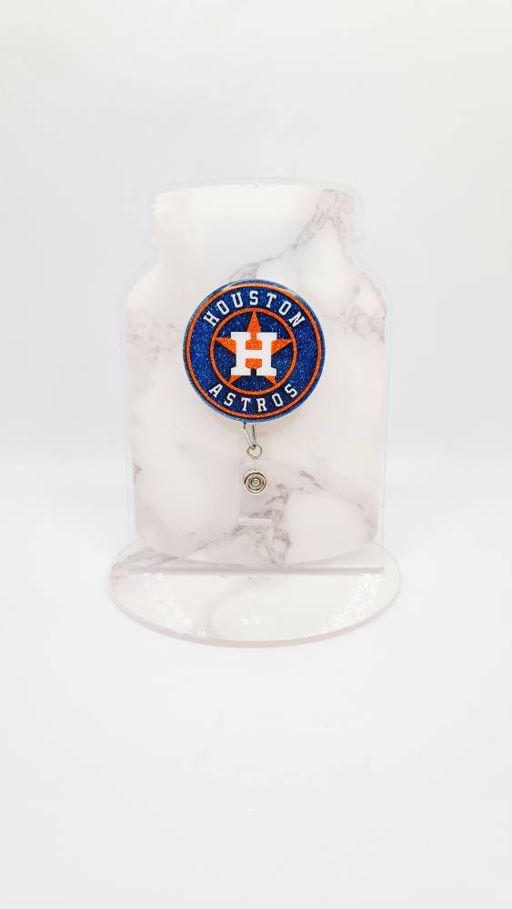 Houston Astros Retractable Badge Reel / Glitter ID Holder / Nurse / Cna /  Pct / RN / Tech -  Finland