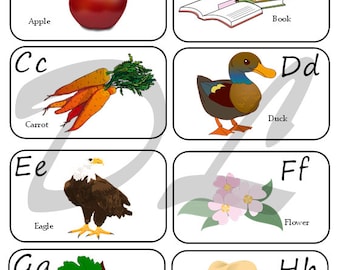 Alphabet Flash Cards Printable, ABC flashcards, Homeschool Flash cards, Kindergarten flash cards, Pre-K Flash Cards, Early education