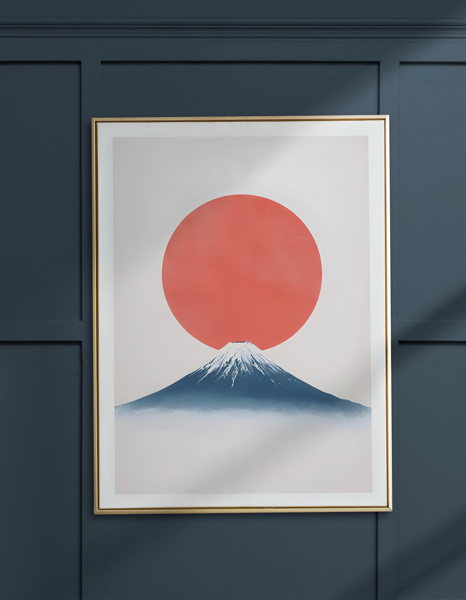 Mount Fuji Sunrise Art Print, Minimalist Wall Decor, Japanese Landscape ...