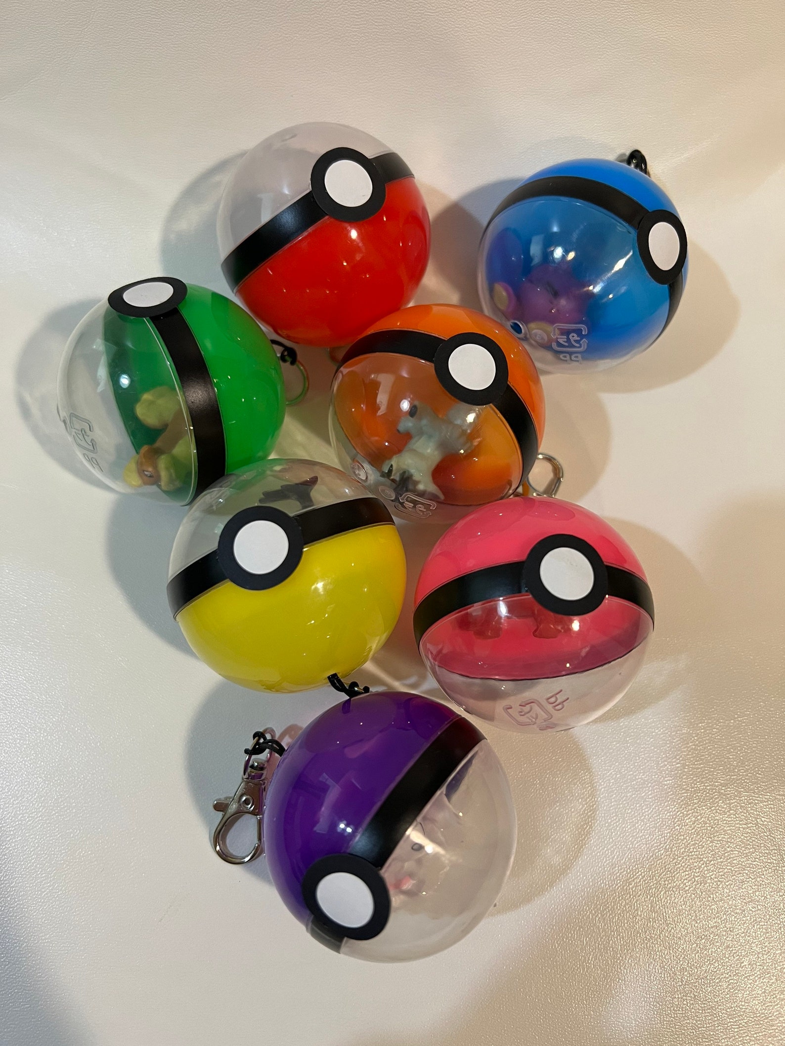 Pokeball Party Favor Keychain Etsy