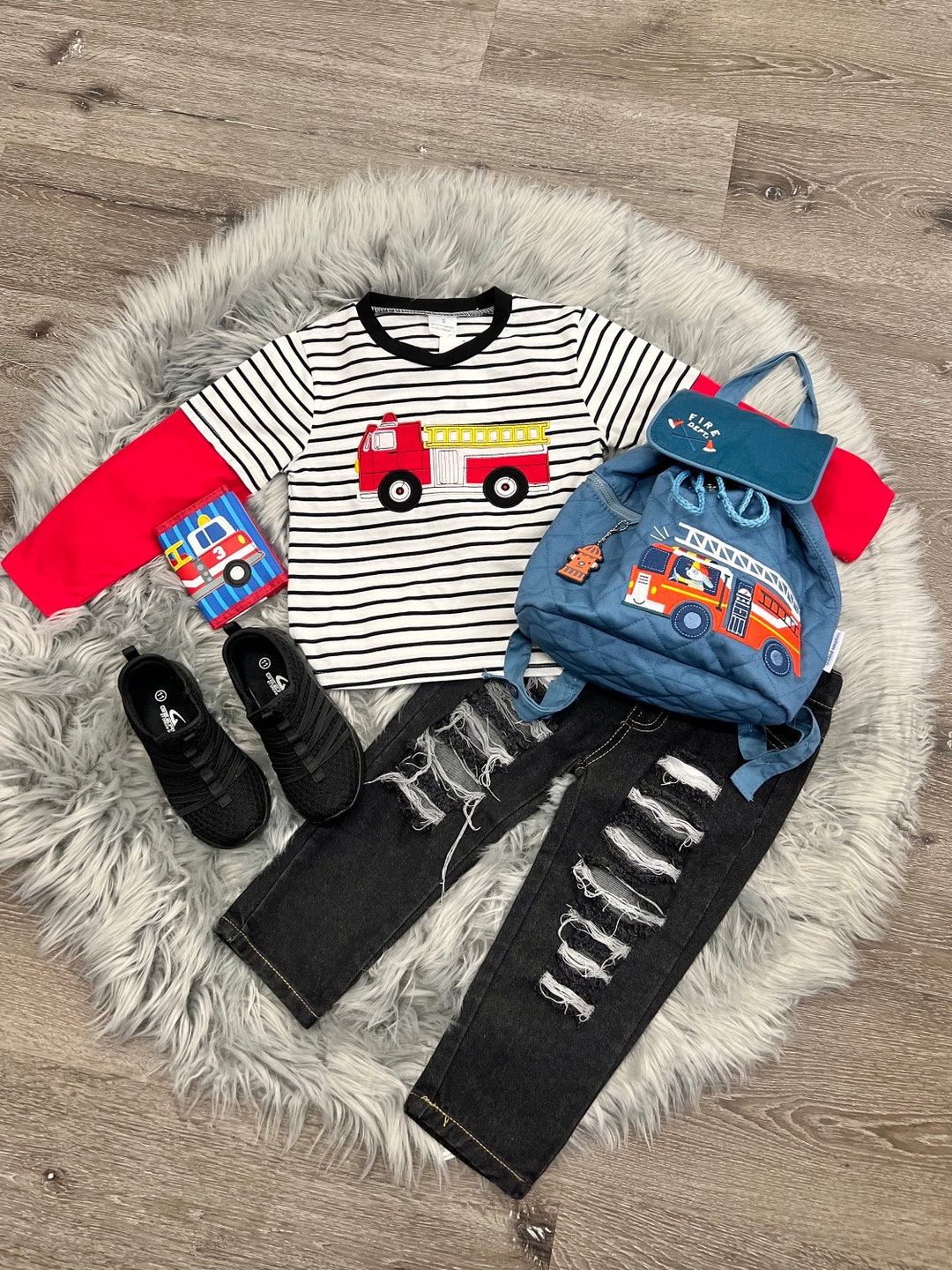 Fire Engine Boy's Romper main image 0