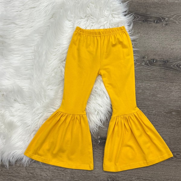 Mustard Legging Bells. Bell Bottoms. Bells. 2T 4T 7