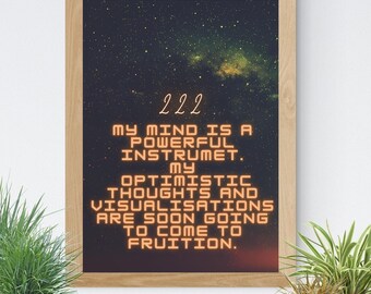 222 Positive Affirmation Printable Wall Art