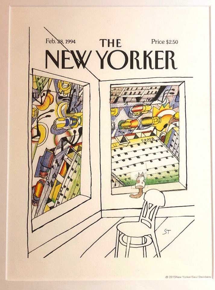 2015 Print of Saul Steinberg's Cover for New Yorker February 28th